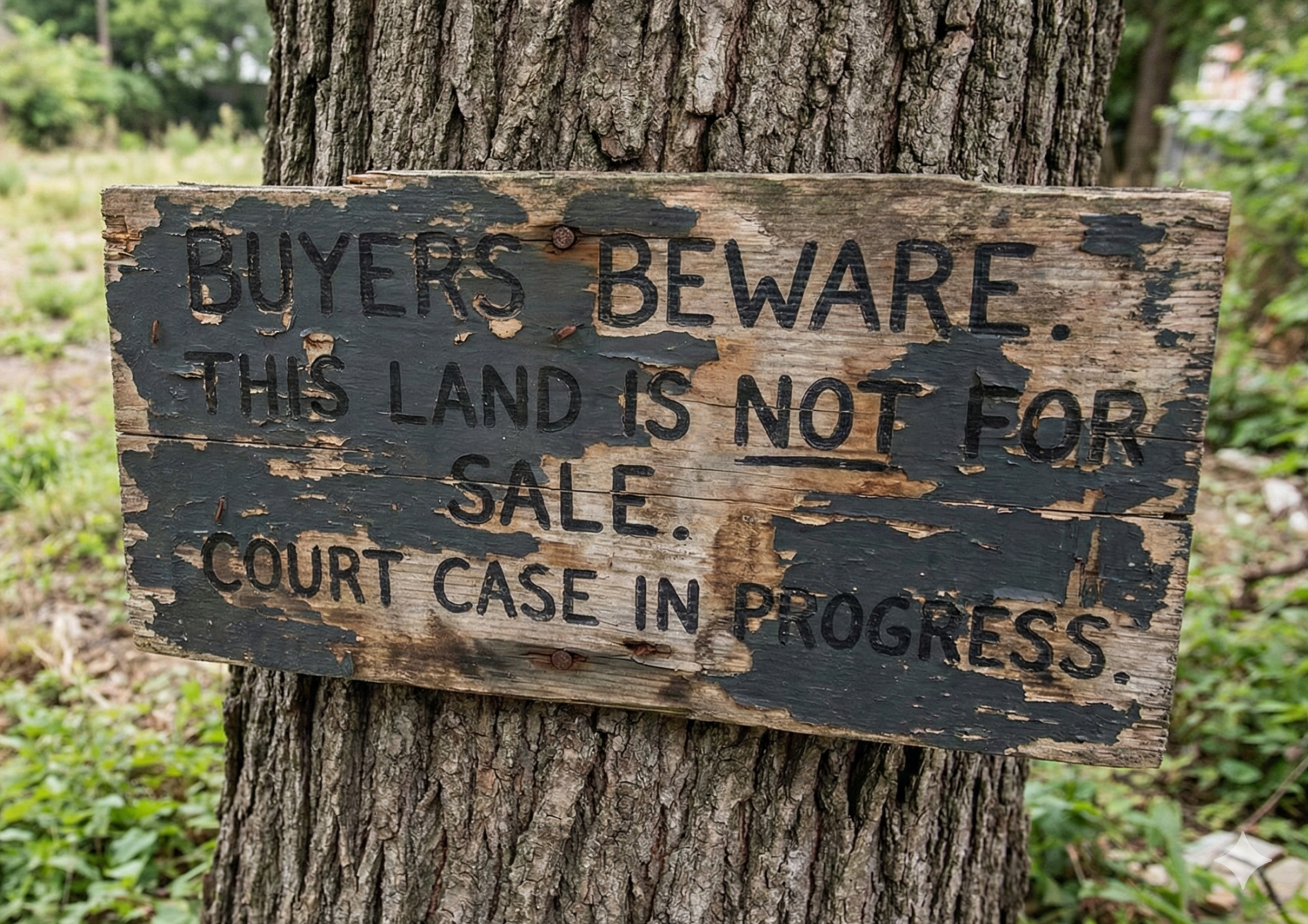 what is a c of o. A warning sign about land dispute, highlighting the risks of buying without proper title
